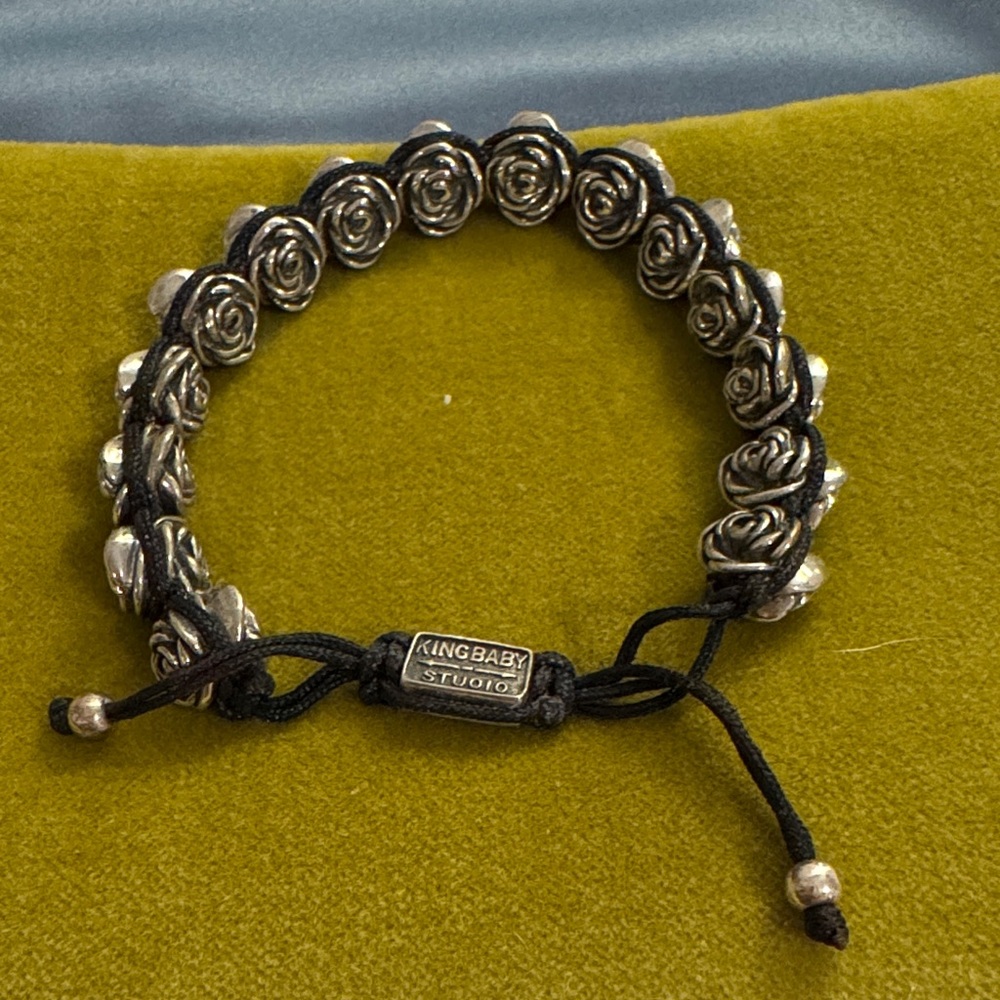King Baby Studio Silver Rose Bracelet